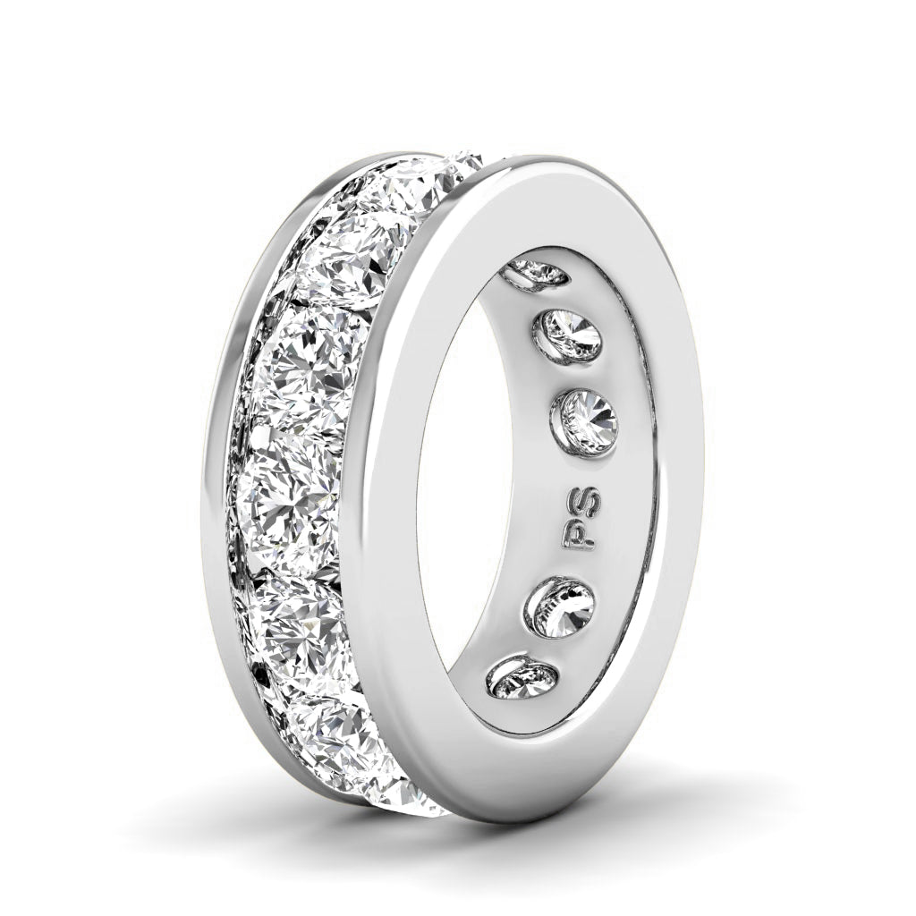 2.00-6.00 CT Round Cut Lab Grown Diamonds - Eternity Ring