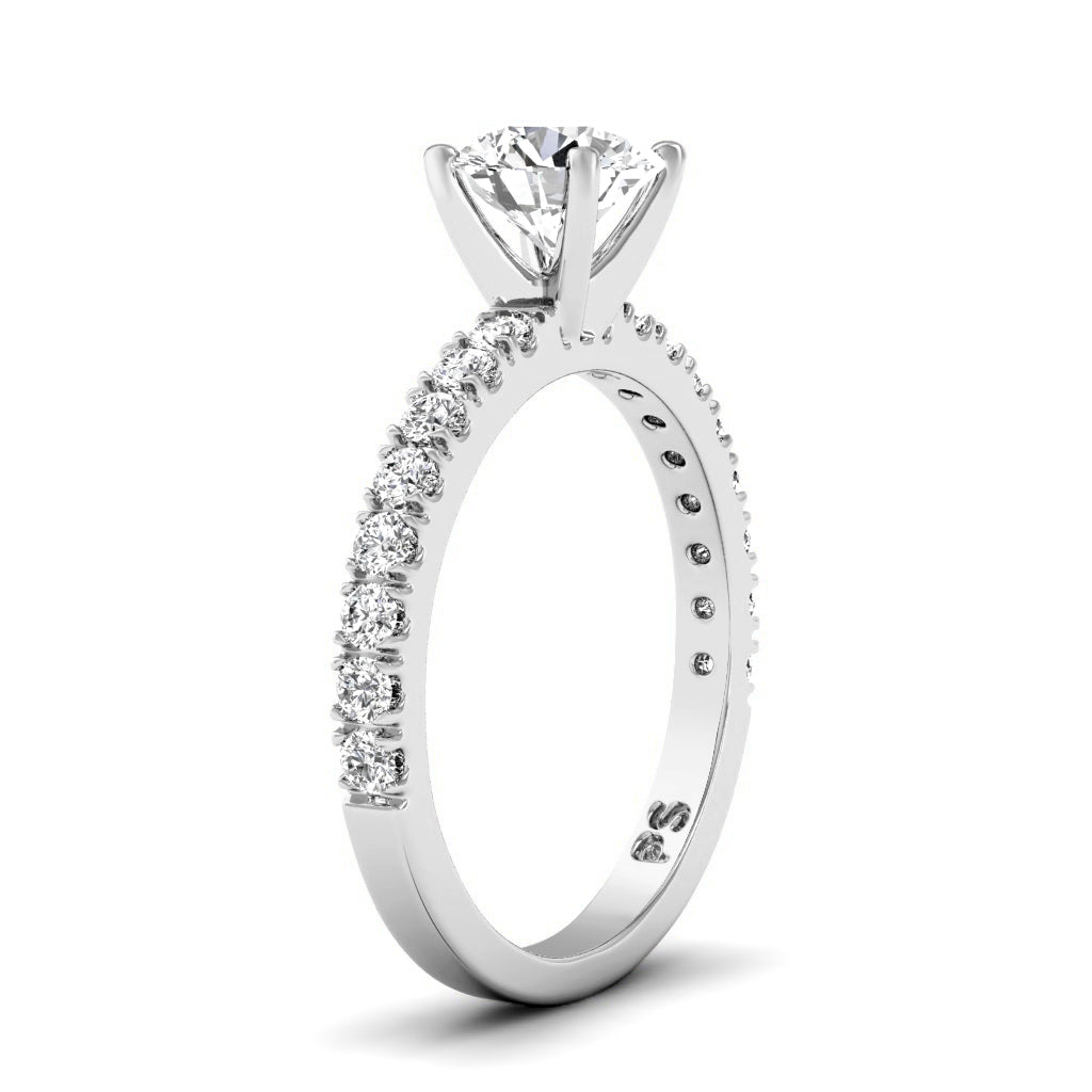 0.90-3.40 CT Round Cut Lab Grown Diamonds - Engagement Ring