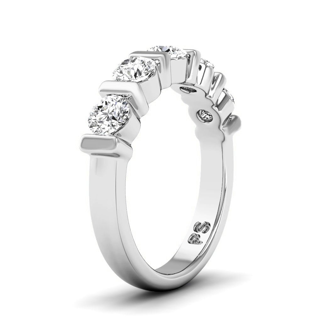 0.80 CT Round Cut Natural Diamonds - Wedding Band - Primestyle.com