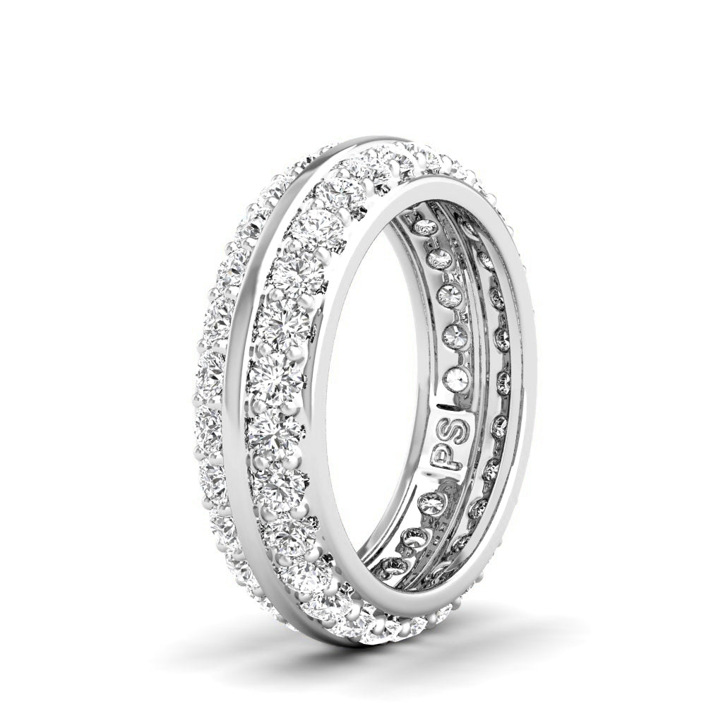 1.80 CT Round Cut Natural Diamonds - Eternity Rings