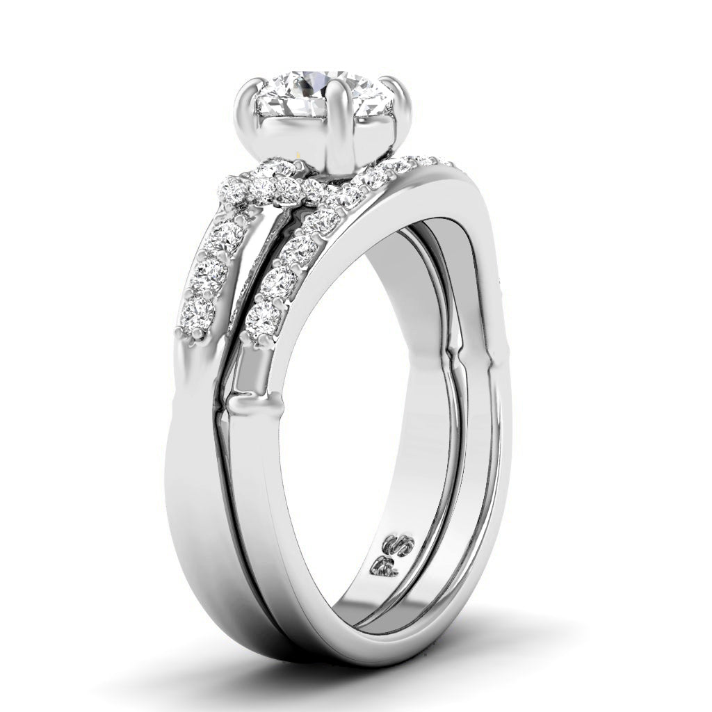 1.00-3.50 CT Round Cut Lab Grown Diamonds - Bridal Set
