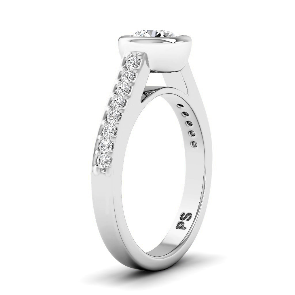 0.70-3.20 CT Round Cut Lab Grown Diamonds - Engagement Ring