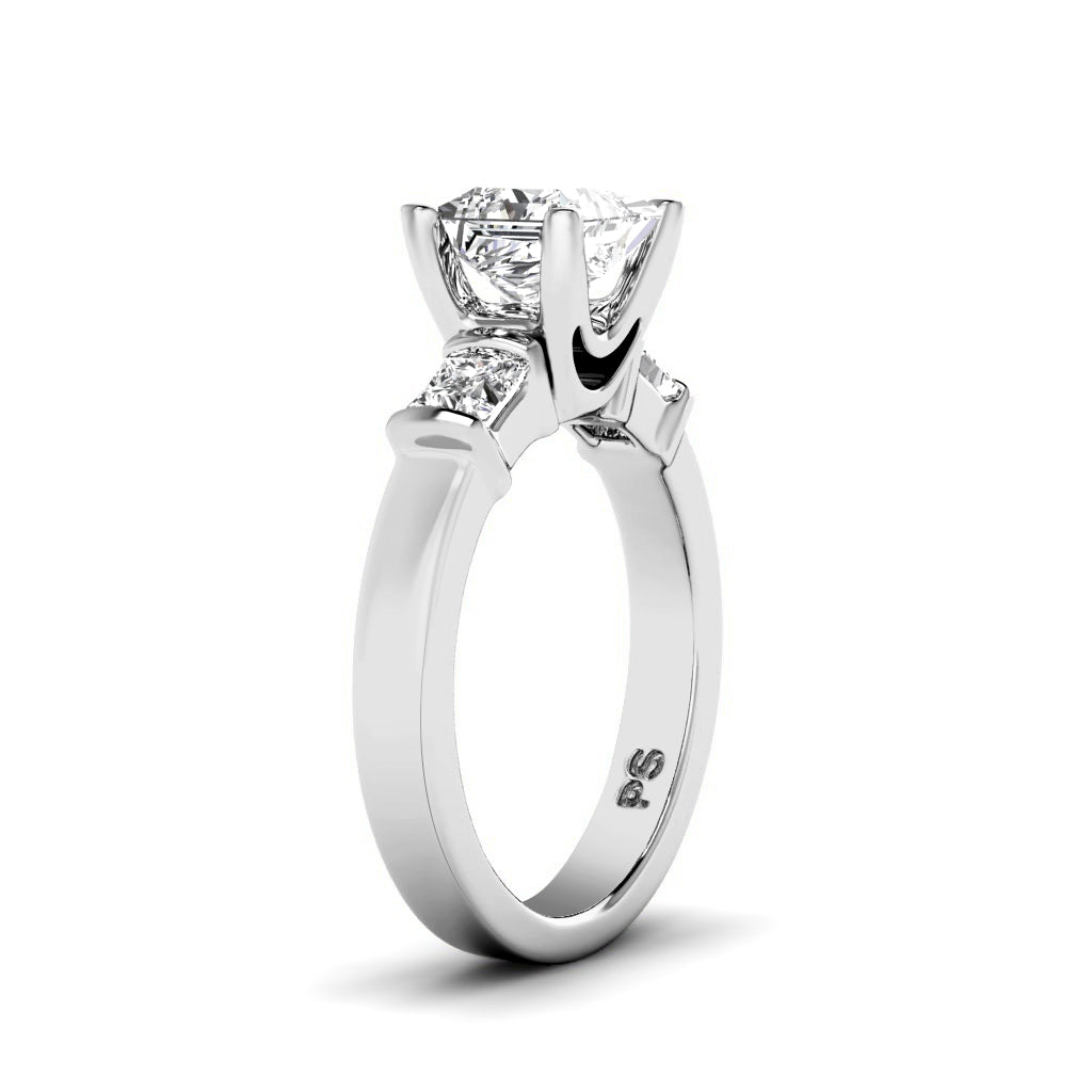 0.85-2.00 CT Princess Cut Natural Diamonds - Engagement Ring