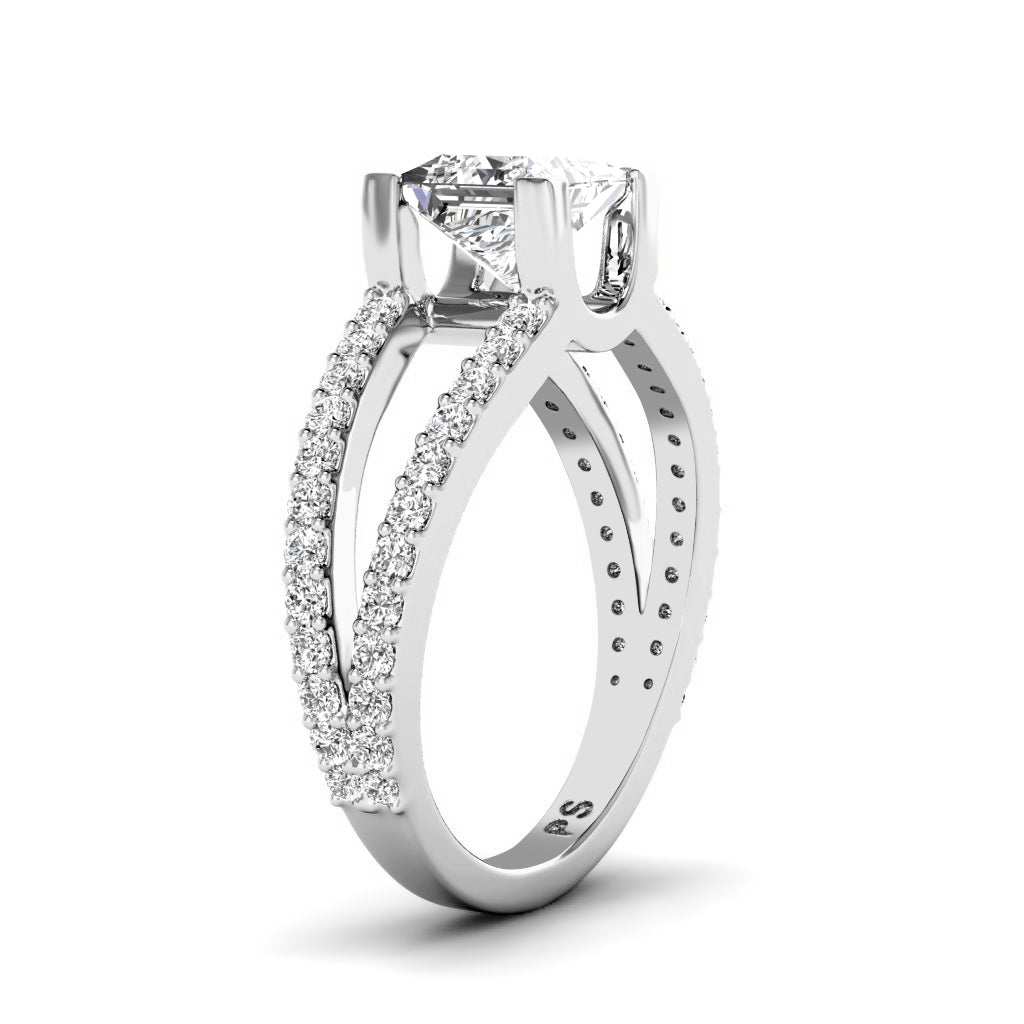 0.85-2.00 CT Round & Princess Cut Diamonds - Engagement Ring