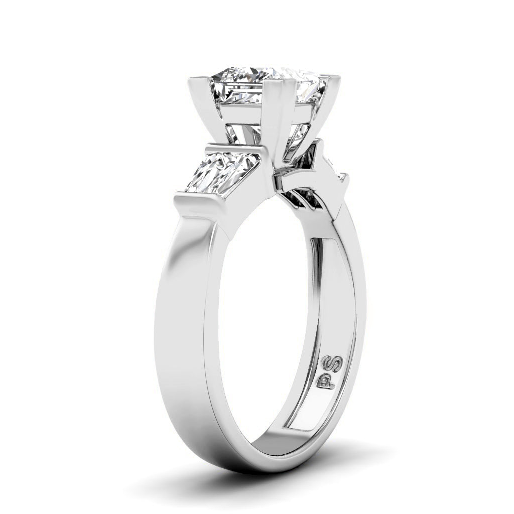 0.75-1.90 CT Taper & Princess Cut Diamonds - Engagement Ring