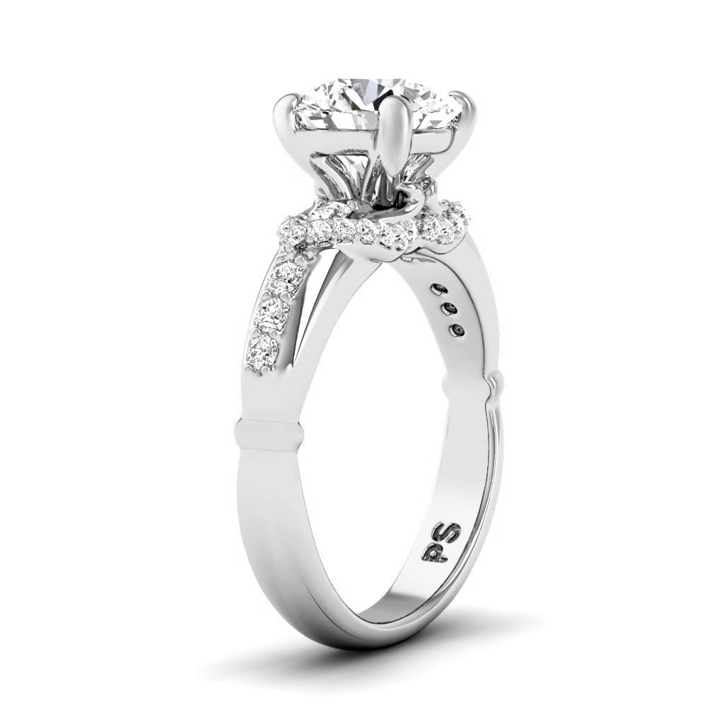 0.75-6.25 CT Round Cut Lab Grown Diamonds - Engagement Ring