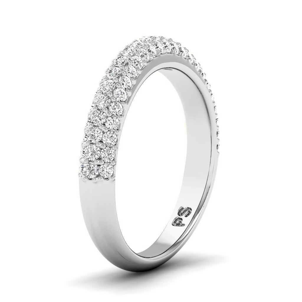 0.65 CT Round Cut Lab Grown Diamonds - Wedding Band