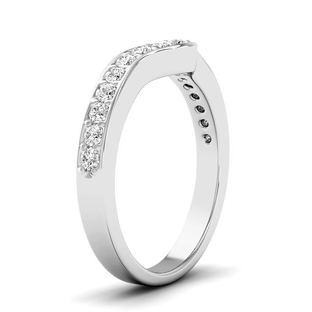 0.35 CT Round Cut Natural Diamonds - Wedding Band