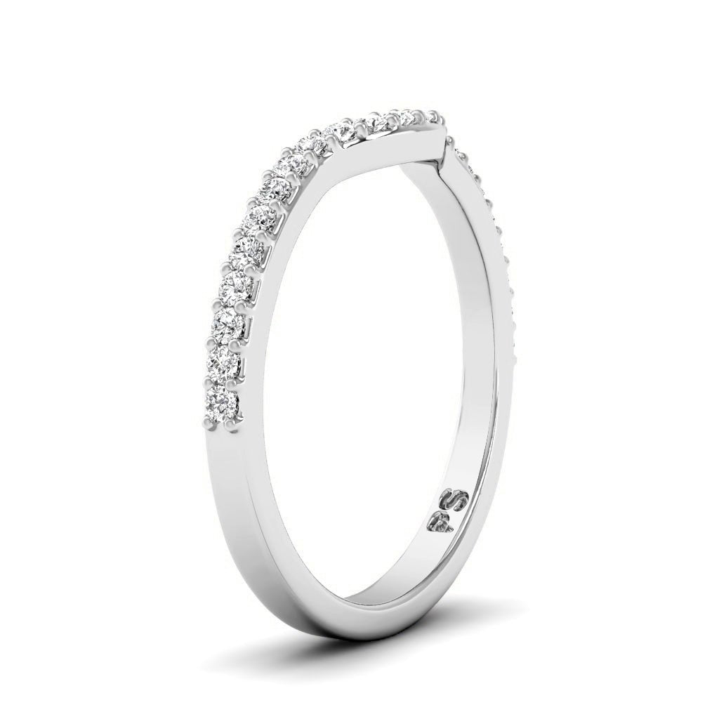 0.25 CT Round Cut Lab Grown Diamonds - Wedding Band - Primestyle.com