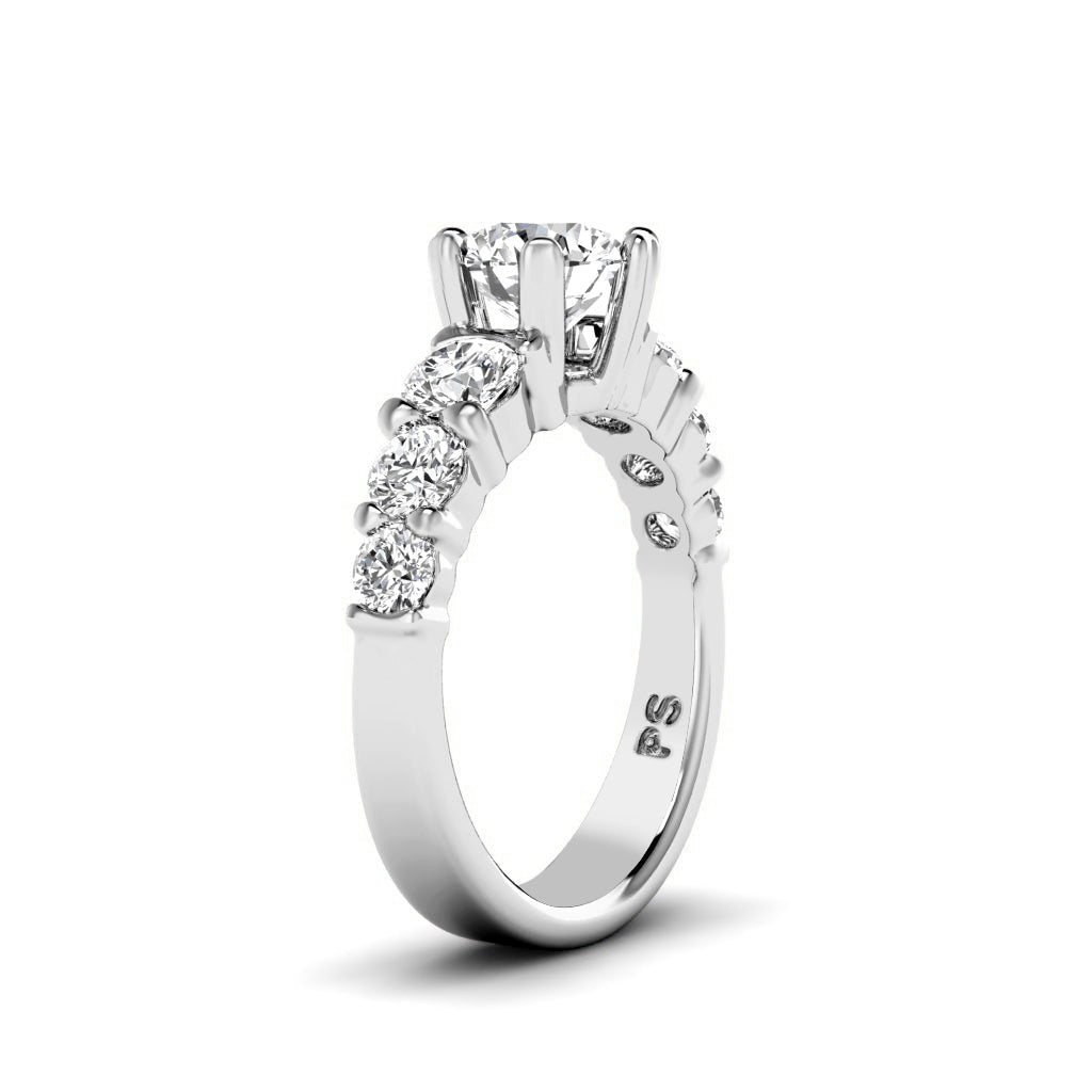 1.55-7.05 CT Round Cut Lab Grown Diamonds - Engagement Ring
