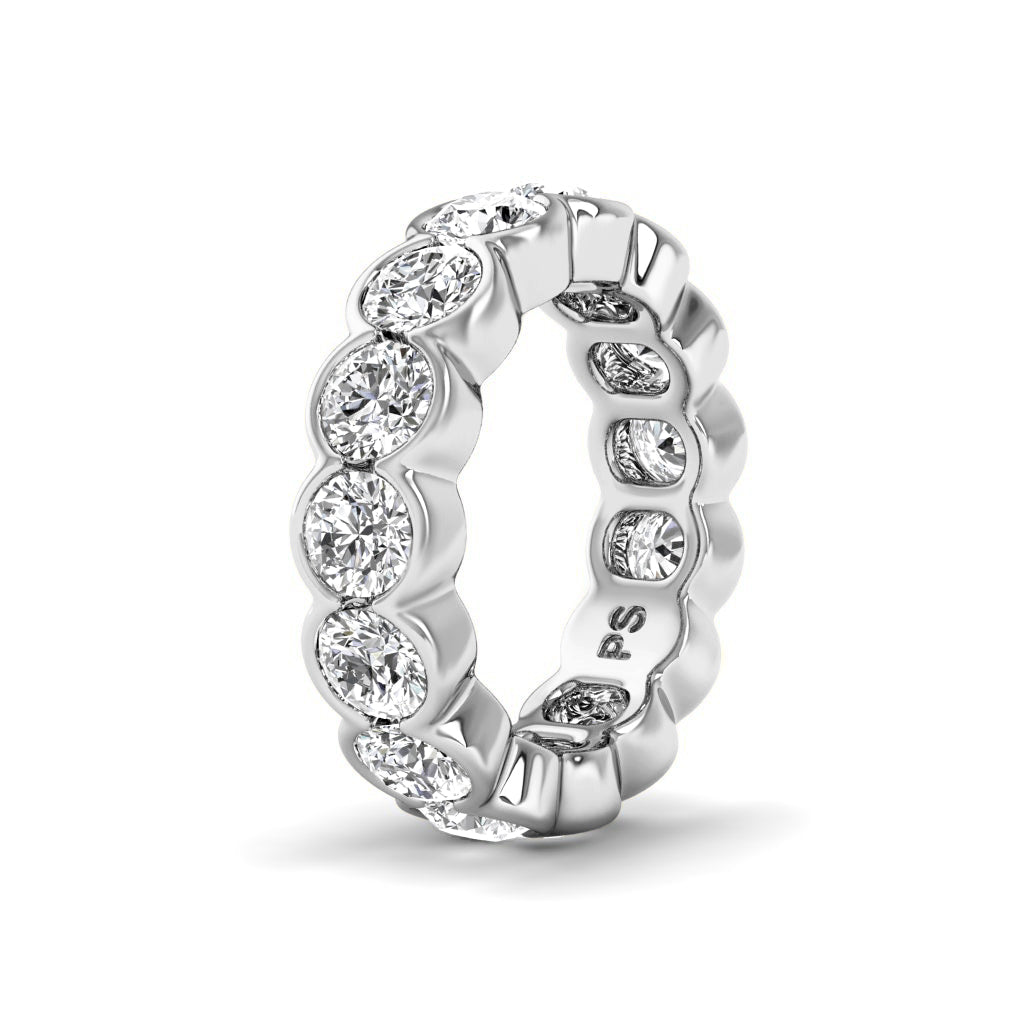 2.00-6.00 CT Round Cut Natural Diamonds - Eternity Rings
