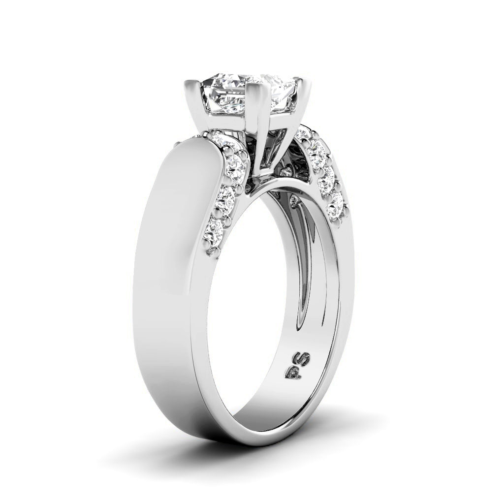 1.15-3.65 CT Round & Princess Cut Lab Grown Diamonds - Engagement Ring