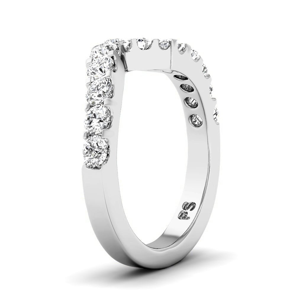 1.10 CT Round Cut Lab Grown Diamonds - Wedding Band - Primestyle.com