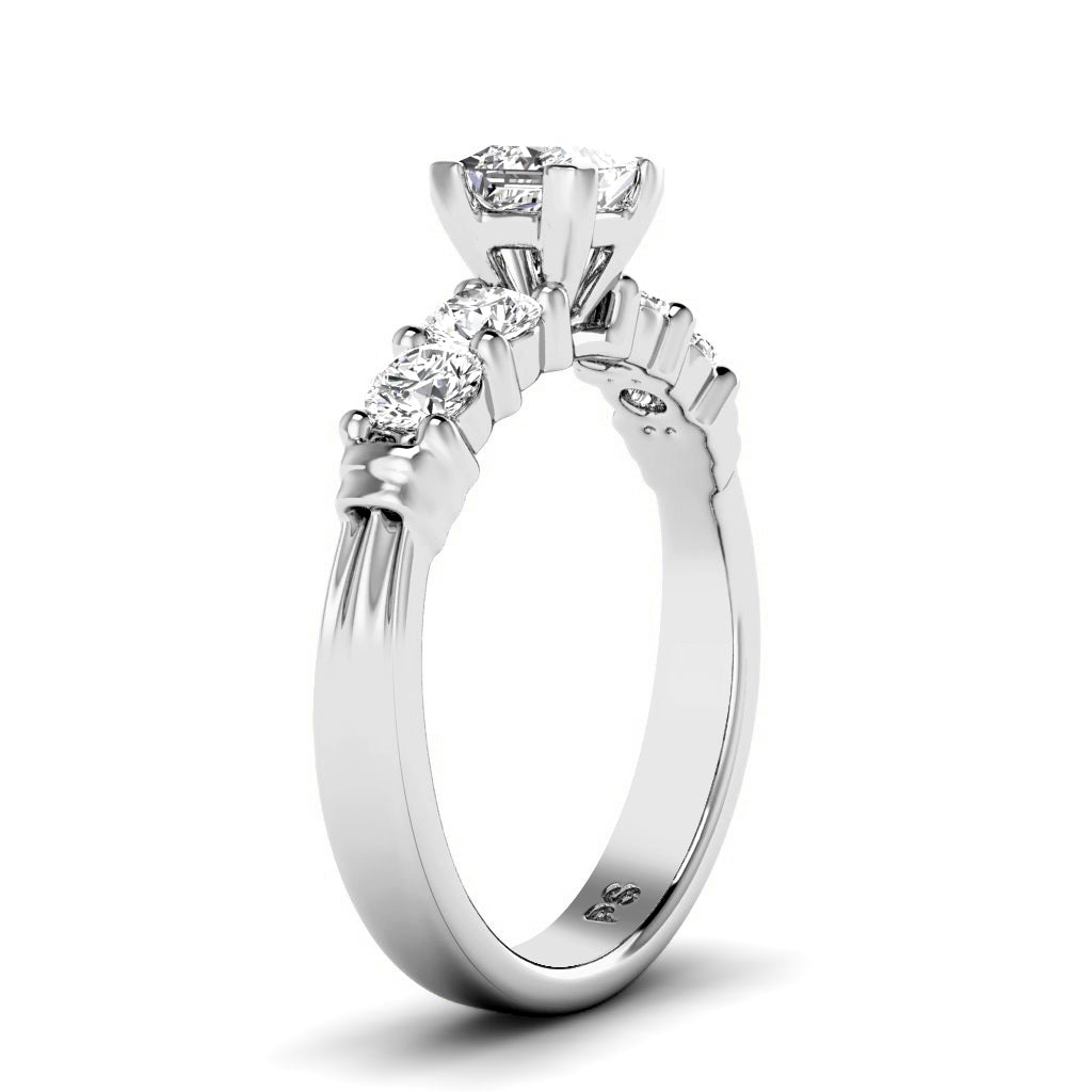 1.05-3.55 CT Round & Princess Cut Lab Grown Diamonds - Engagement Ring