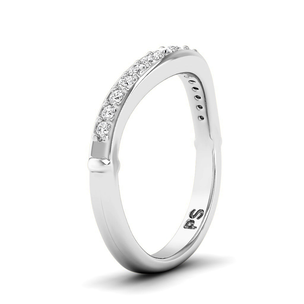 0.20 CT Round Cut Lab Grown Diamonds - Wedding Band