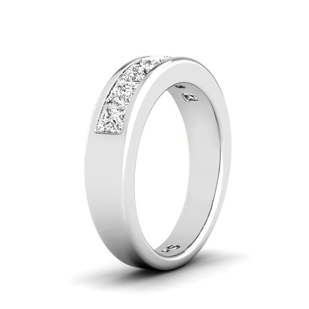 1.20 CT Princess Cut Natural Diamonds - Wedding Band