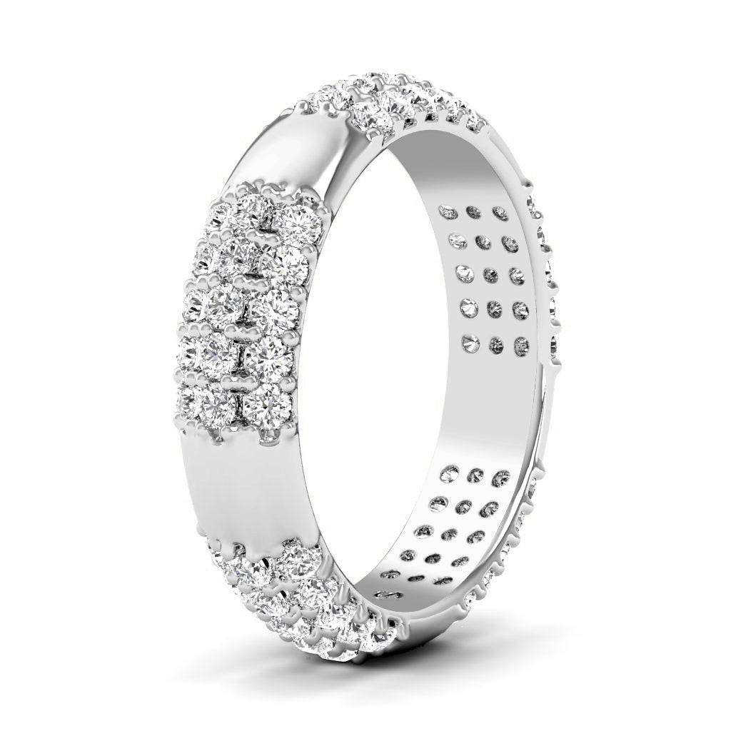 1.50 CT Round Cut Diamonds - Mens Wedding Band