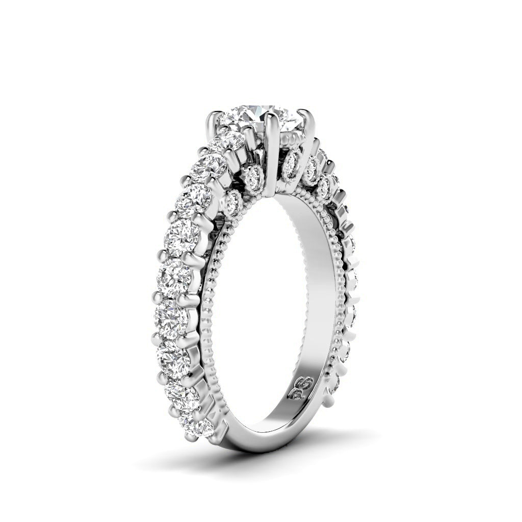 2.20-7.70 CT Round Cut Lab Grown Diamonds - Engagement Ring