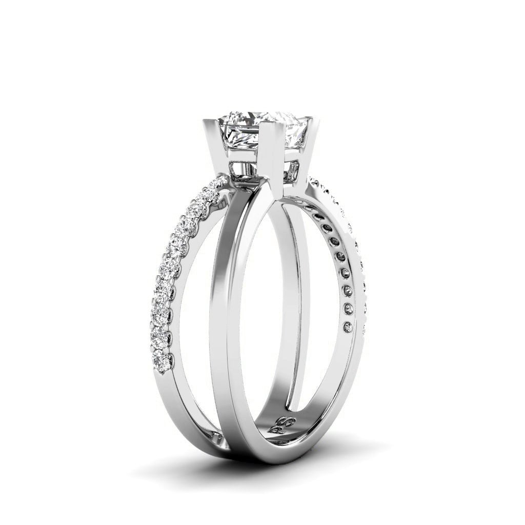 0.75 - 6.25 CT Princess & Round Cut Diamonds - Engagement Ring - Primestyle.com