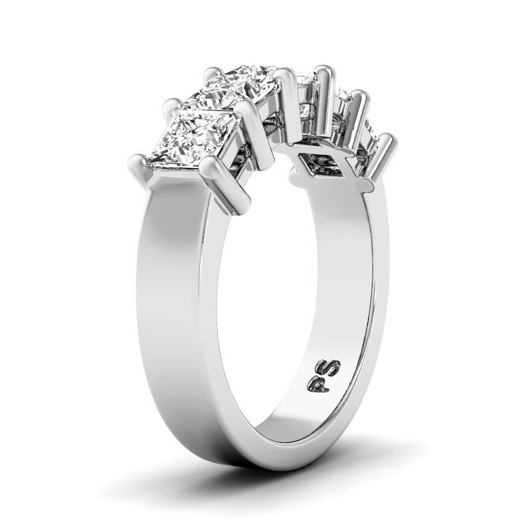 1.70 CT Princess Cut Natural Diamonds - Wedding Band - Primestyle.com