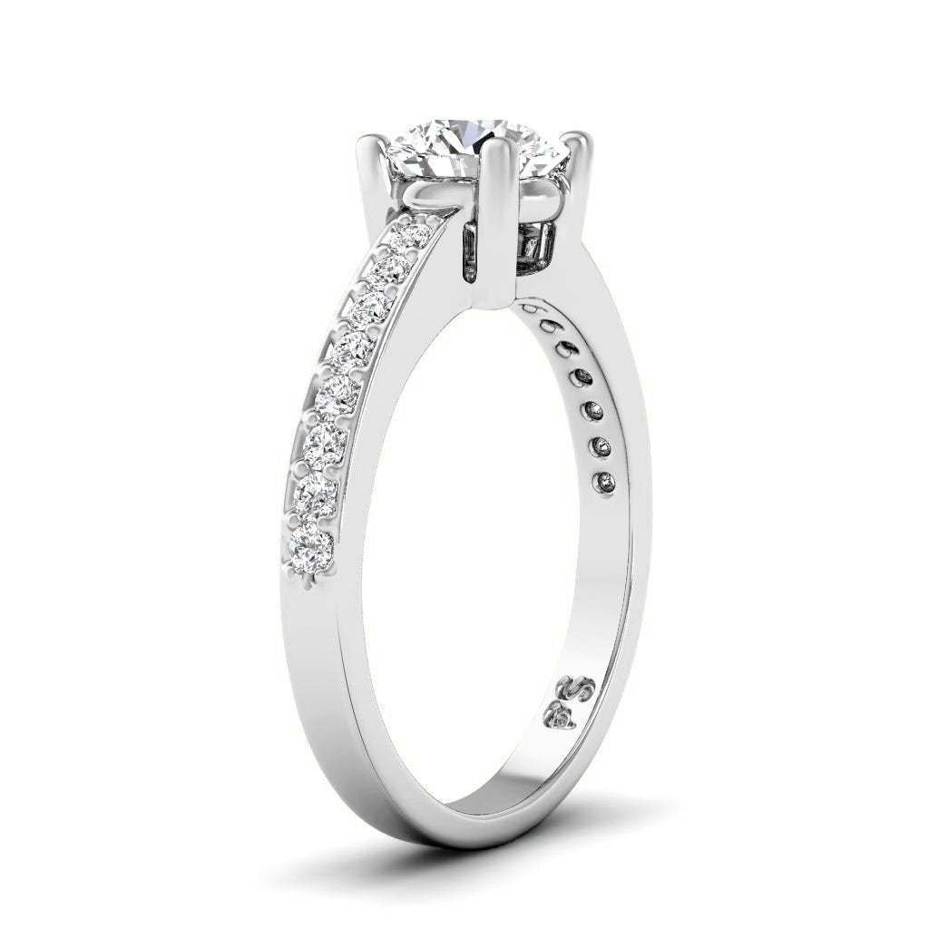 0.60-1.75 CT Round Cut Natural Diamonds - Engagement Ring