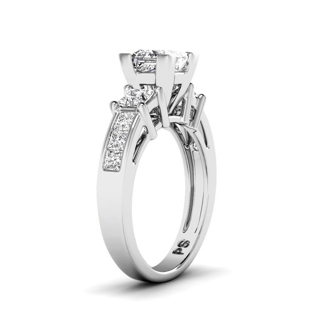 1.20 - 2.35 CT Princess Cut Natural Diamonds - Engagement Ring - Primestyle.com