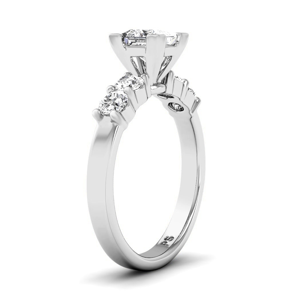 0.95-2.10 CT Round & Princess Cut Diamonds - Engagement Ring