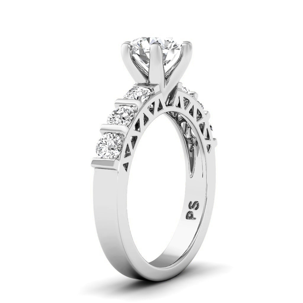 0.95-2.10 CT Round Cut Natural Diamonds - Engagement Ring