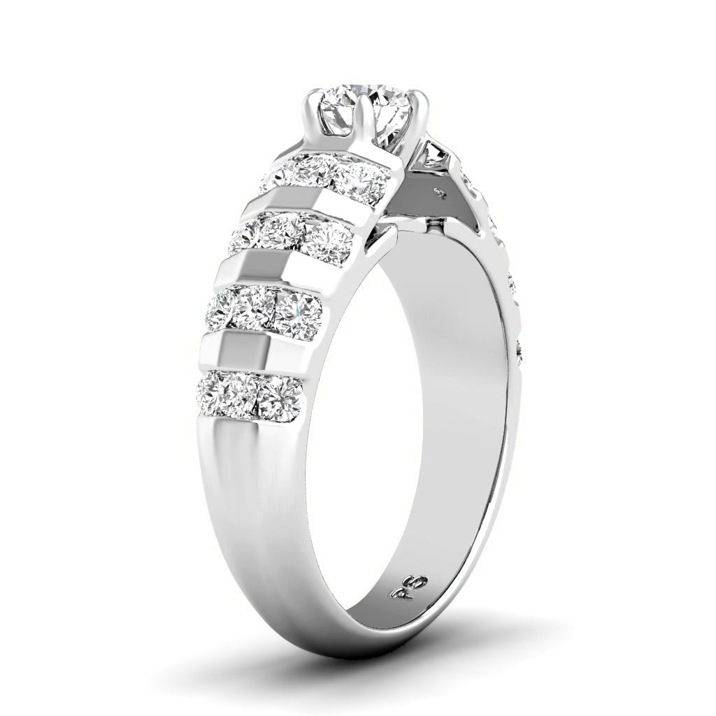 1.10-2.25 CT Round Cut Natural Diamonds - Engagement Ring