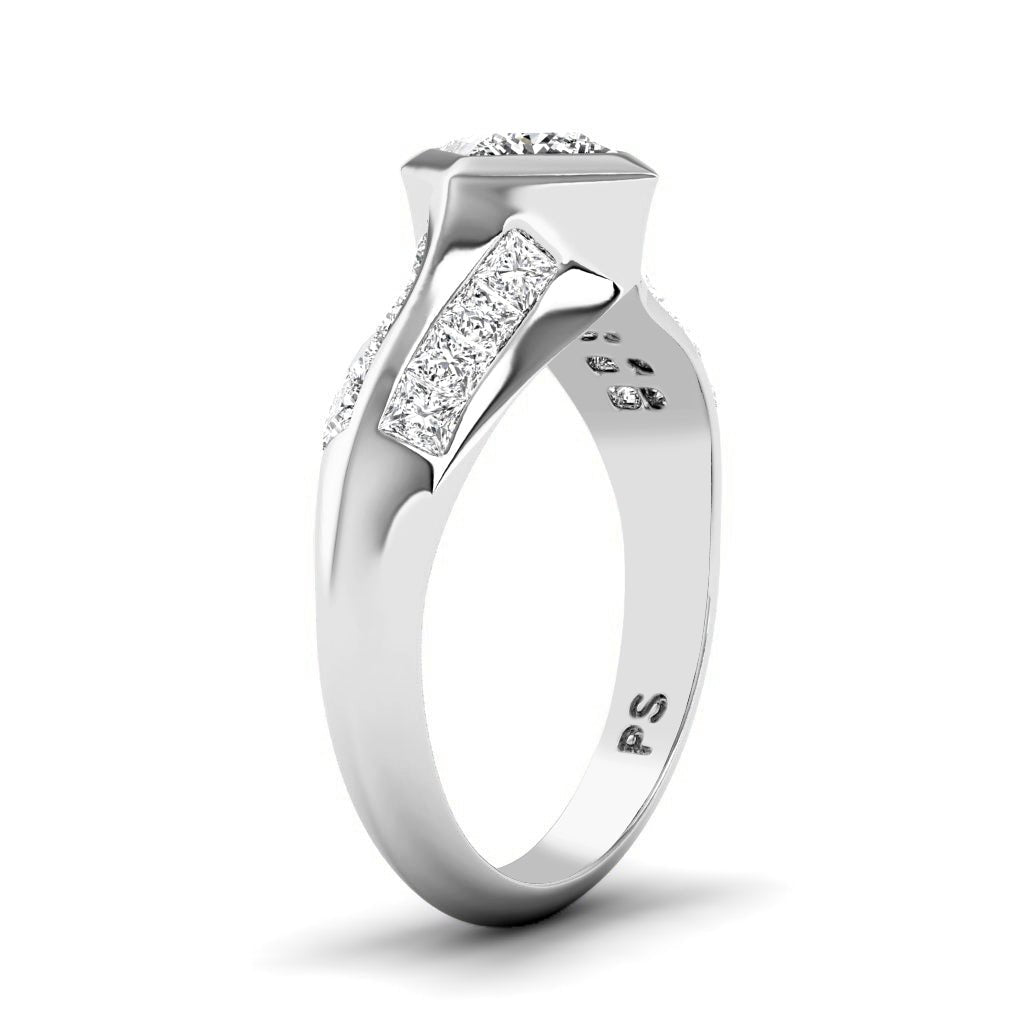 1.50-7.00 CT Princess Cut Lab Grown Diamonds - Engagement Ring