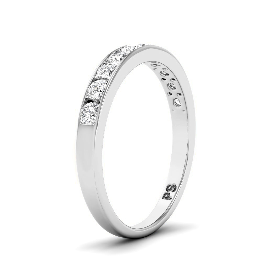 0.25 CT Round Cut Natural Diamonds - Wedding Band