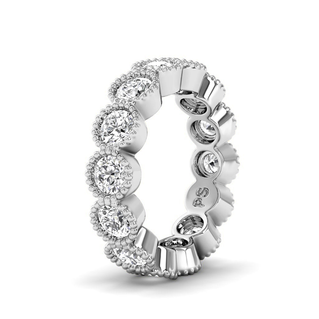 1.50-5.00 CT Round Cut Lab Grown Diamonds - Eternity Ring