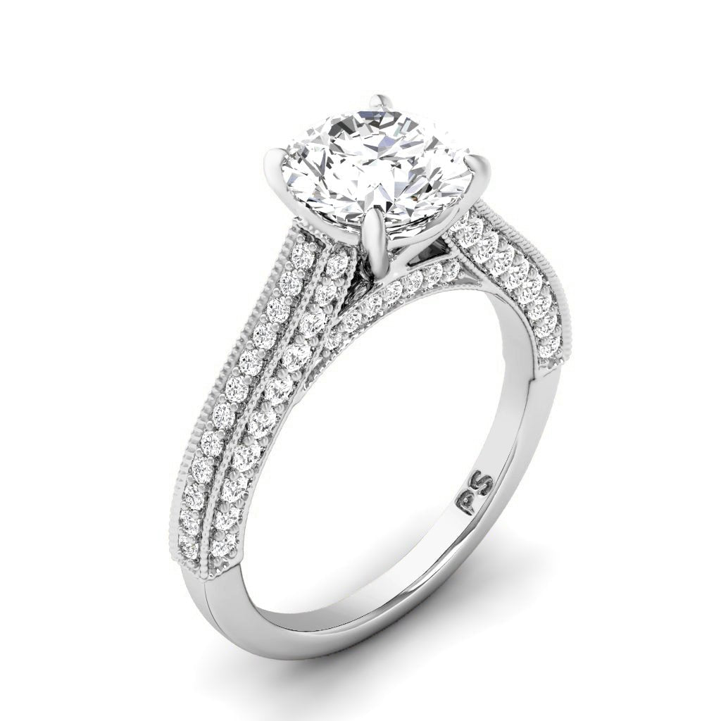 1.15-6.65 CT Round Cut Lab Grown Diamonds - Engagement Ring