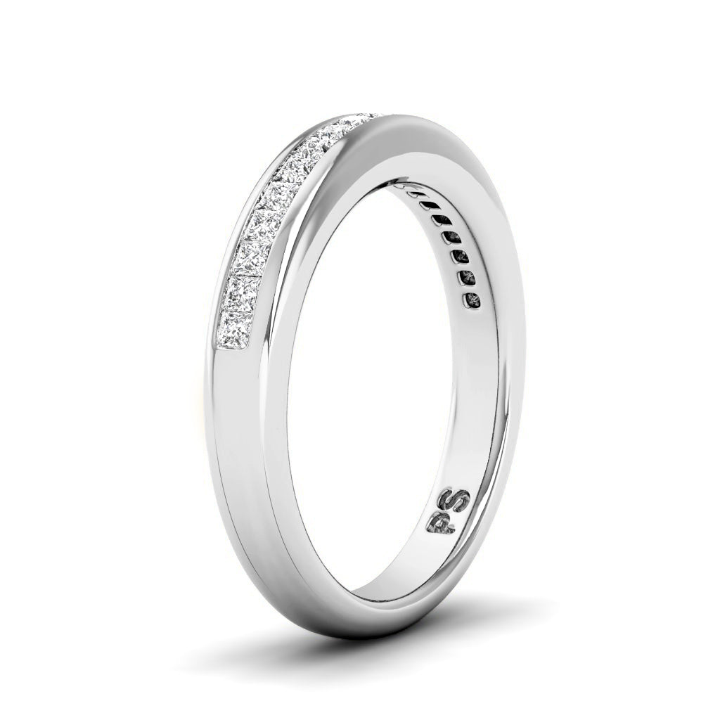 0.45 CT Princess Cut Diamonds - Wedding Band