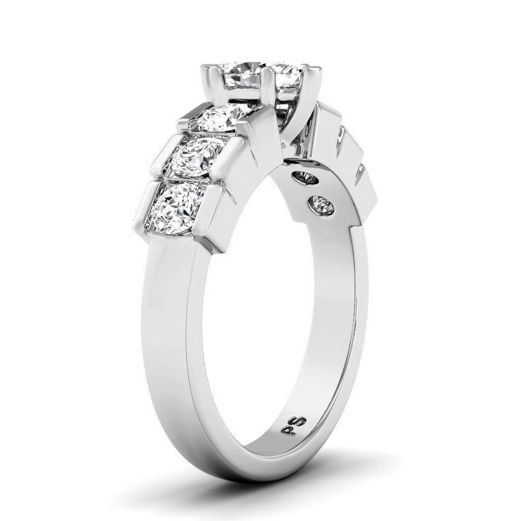 1.35 - 6.85 CT Marquise & Round Cut Diamonds - Engagement Ring - Primestyle.com