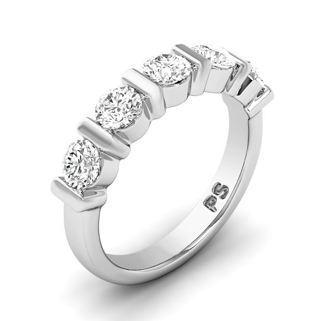 0.80 CT Round Cut Natural Diamonds - Wedding Band - Primestyle.com