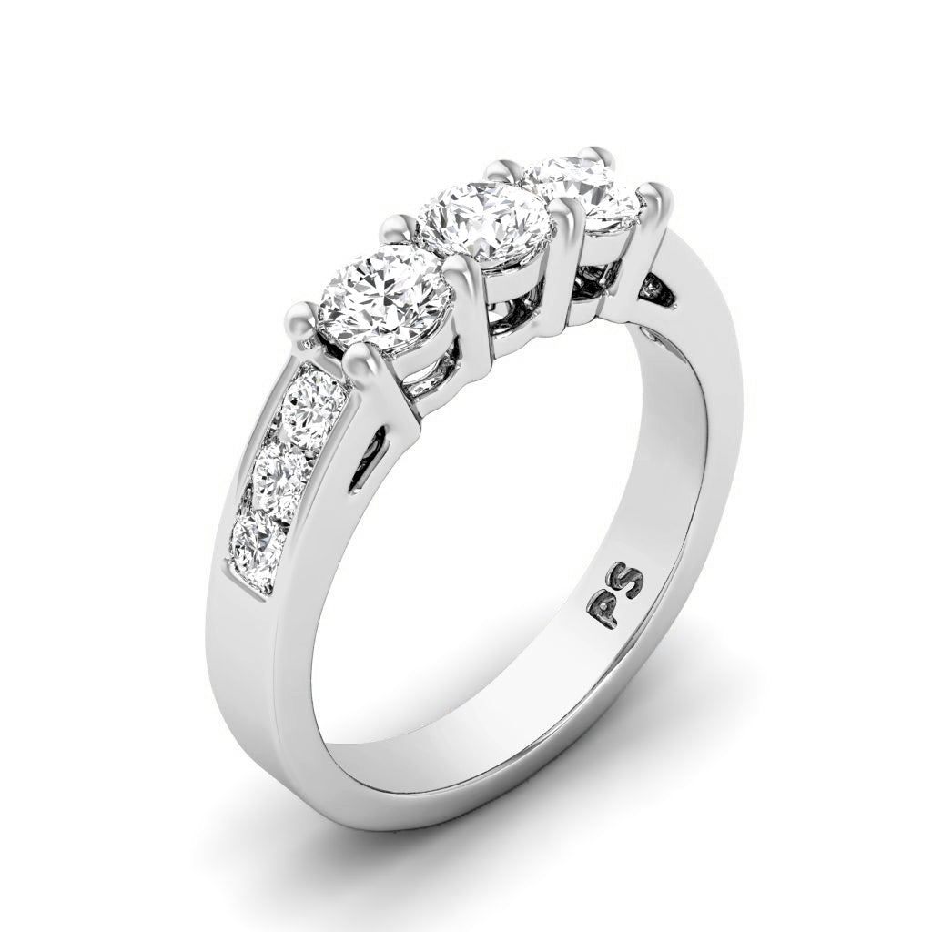 1.00 CT Round Cut Diamonds - Wedding Band