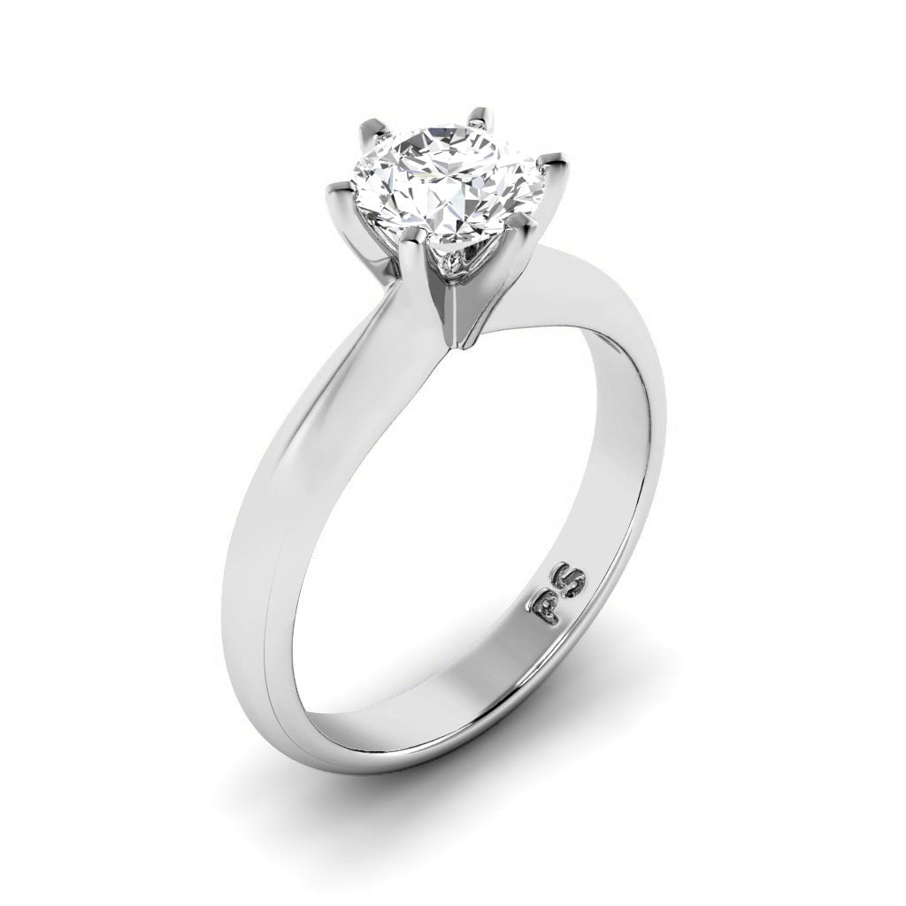 0.50-6.00 CT Round Cut Diamonds - Solitaire Rings