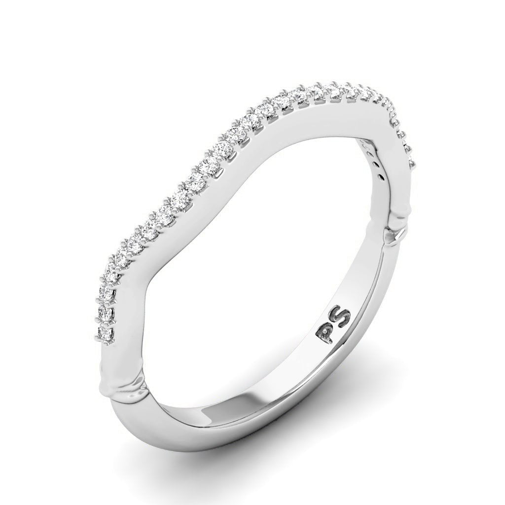 Brilliant 0.15 CT Round Cut Diamonds - Wedding Ring in 14KT White Gold - Primestyle.com
