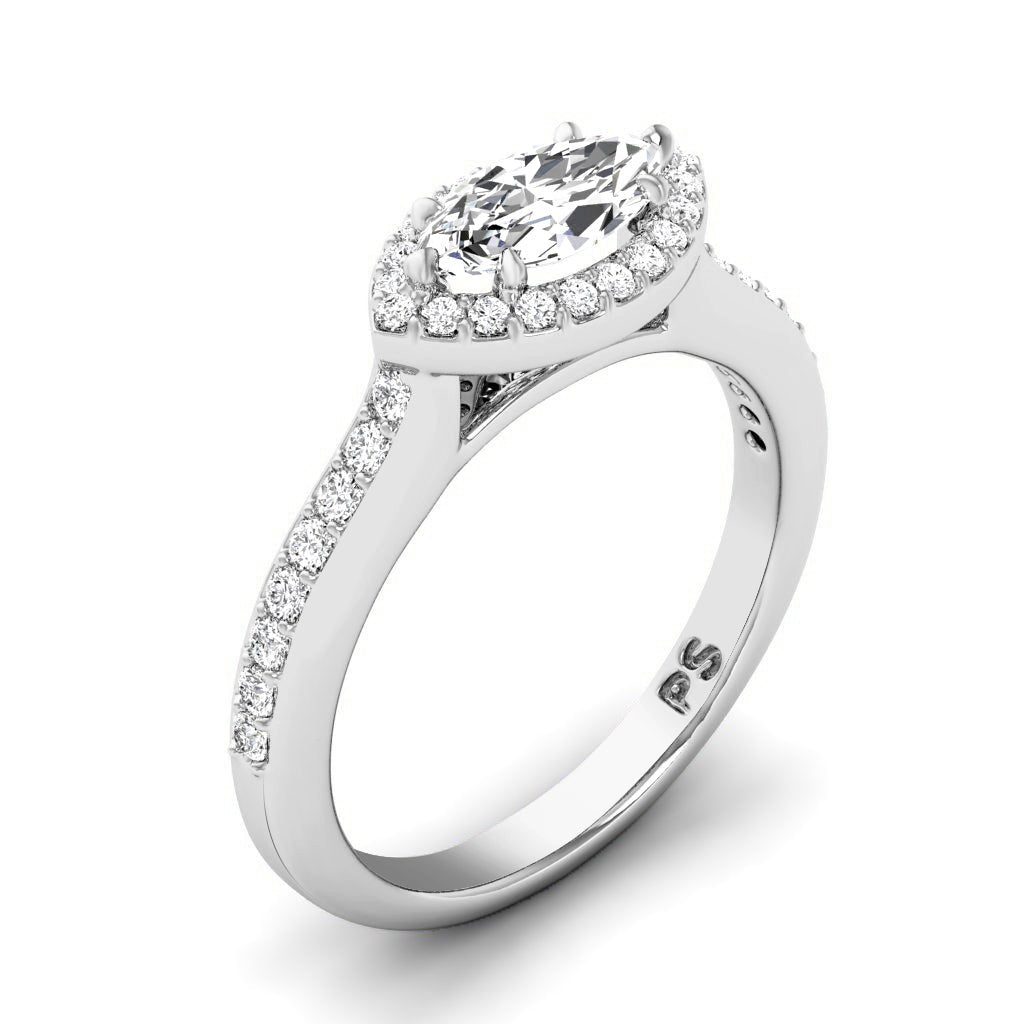 0.65 - 1.80 CT Marquise & Round Cut Natural Diamonds - Engagement Ring - Primestyle.com
