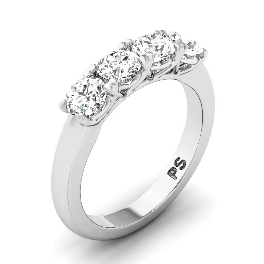 0.85 CT Round Cut Lab Grown Diamonds - Wedding Band