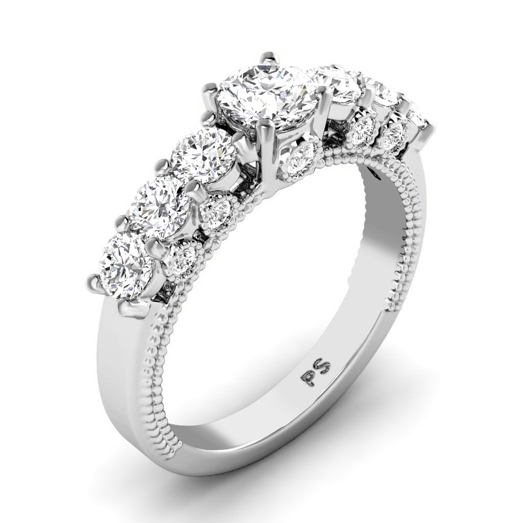 1.45-2.60 CT Round Cut Natural Diamonds - Engagement Ring