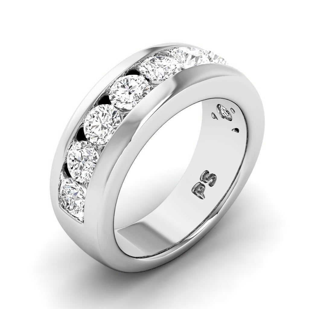 1.00 CT Round Cut Lab Grown Diamonds - Wedding Band - Primestyle.com