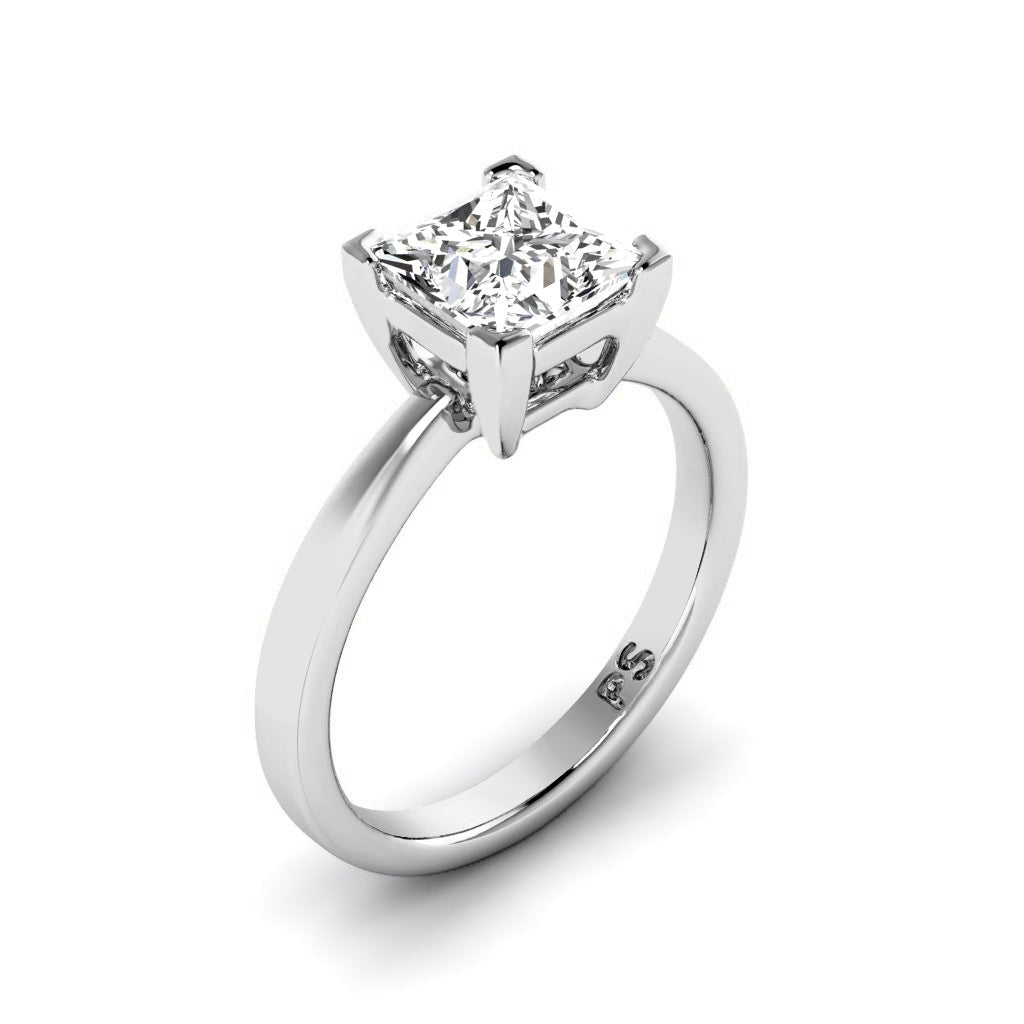 0.35-1.50 CT Princess Cut Natural Diamonds - Solitaire Rings
