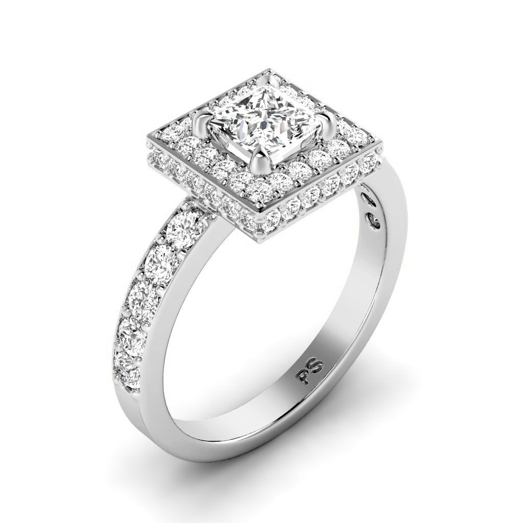 1.50-7.00 CT Princess & Round Cut Lab Grown Diamonds - Engagement Ring