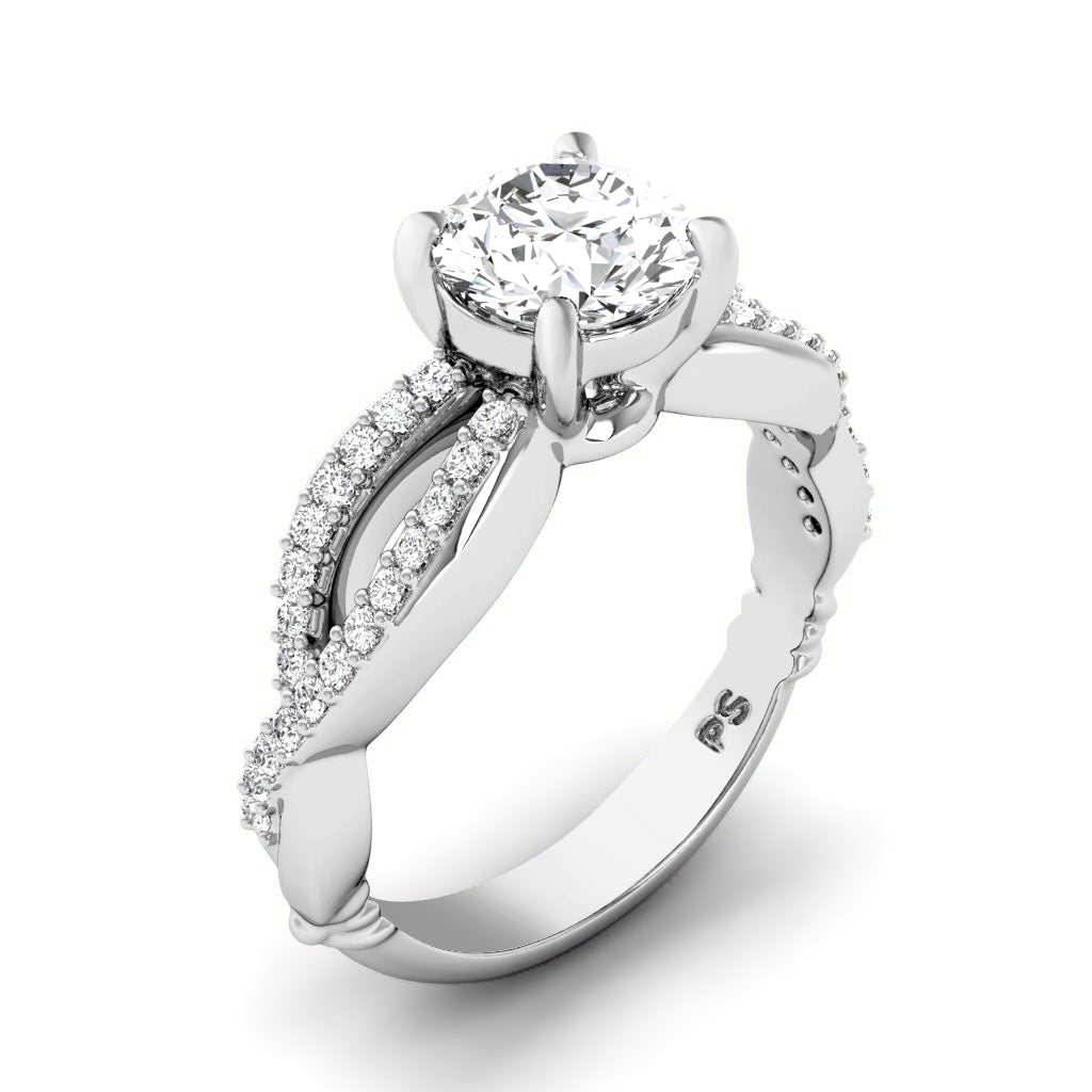 0.70-3.20 CT Round Cut Lab Grown Diamonds - Engagement Ring