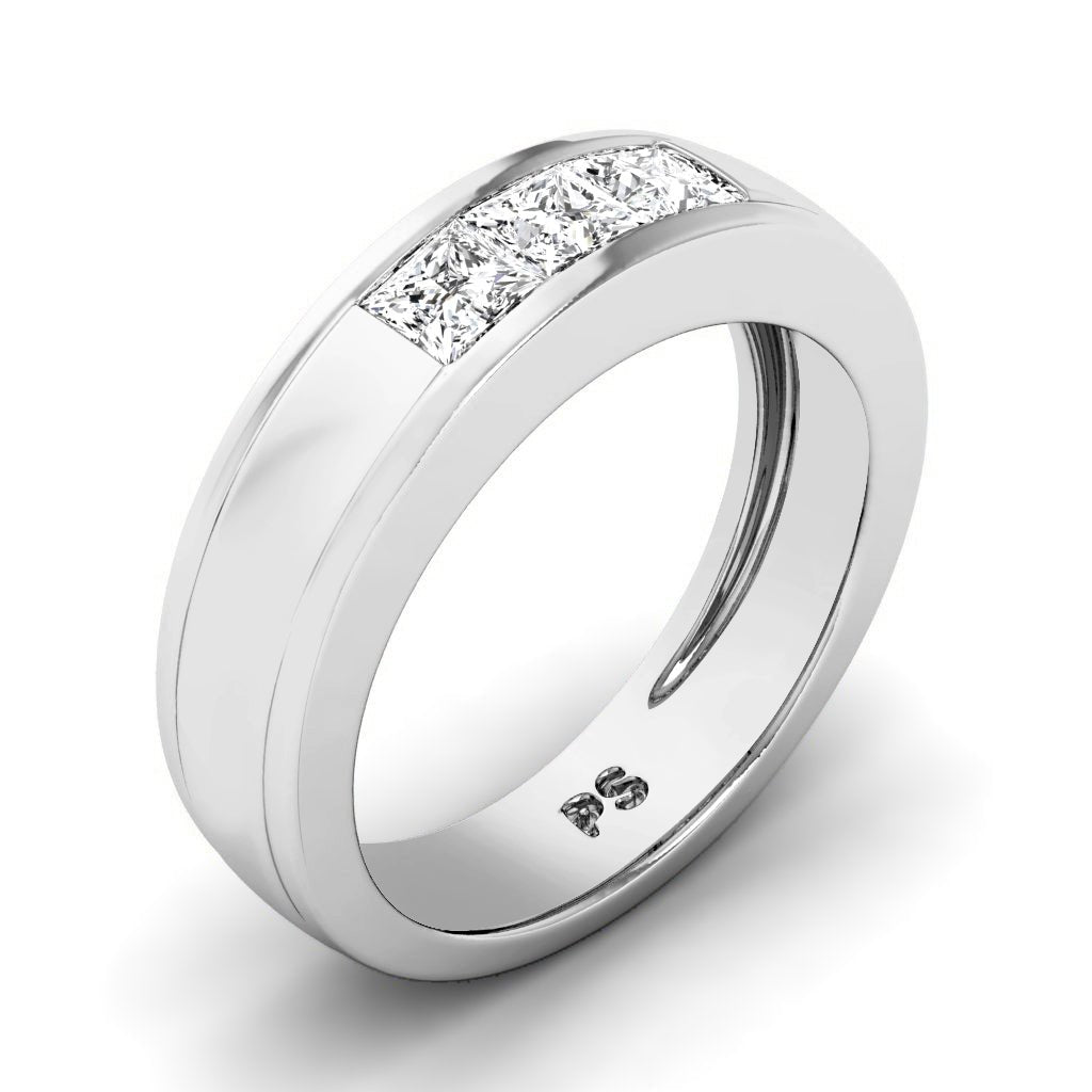 0.60 CT Princess Cut Natural Diamonds - Wedding Band
