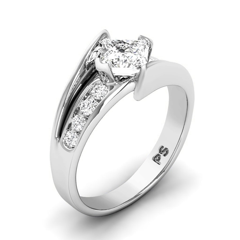 0.75-6.25 CT Princess & Round Cut Diamonds - Engagement Ring