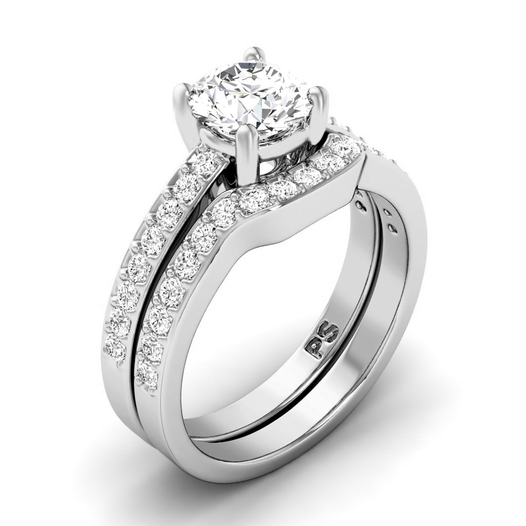 0.85-2.00 CT Round Cut Natural Diamonds - Bridal Set