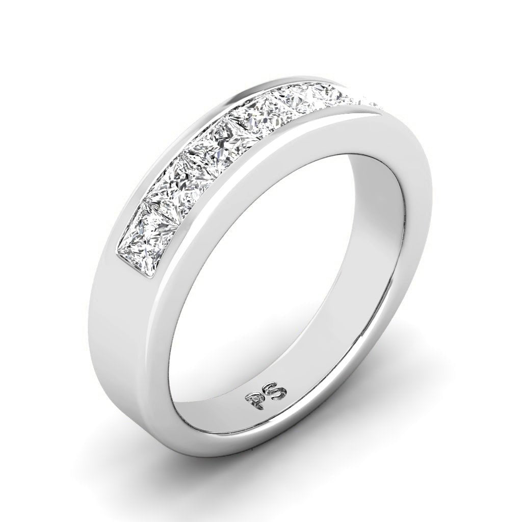 1.20 CT Princess Cut Natural Diamonds - Wedding Band - Primestyle.com